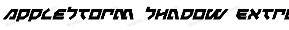 AppleStorm Shadow Extra Bold Italic字体转换